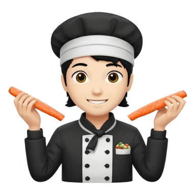 sushi master with bandana sticker