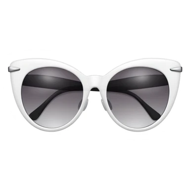 white luxury cateye sunglasses sticker