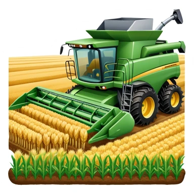 An icon featuring a wheat field, a combine harvester, fertilizer formulas, and plant cells, symbolizing agronomy. The design includes a microscope and soil layers, representing plant science, crop management, and sustainable farming practices. Transparent background highlights agricultural research sticker