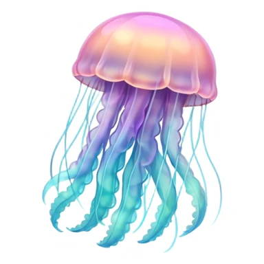 dreamy pastel jellyfish with a soft glow sticker
