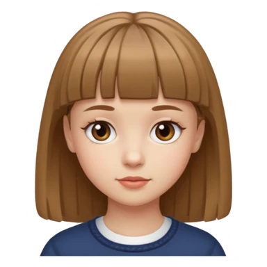 girl with micro bangs sticker