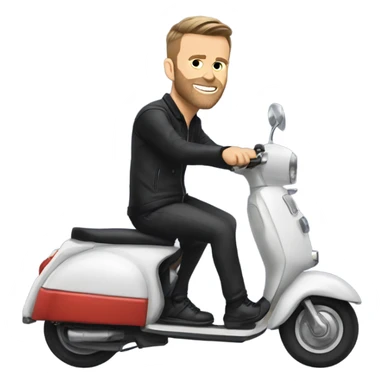 Gary Barlow on a scooter sticker