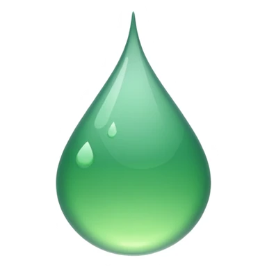 Gota de agua de color verde sticker
