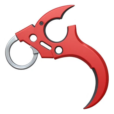 Single blade karambit , the blade needs to be a marble red  sticker