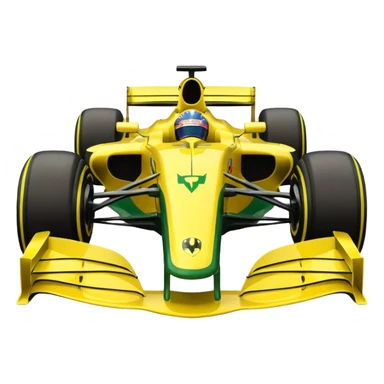 green and yellow ferrari f1 car sticker