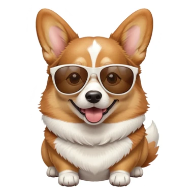Corgi wearing sunglasses  sticker