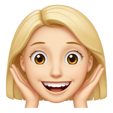 I want an overly excited face that says “I am so excited, I cannot contain. With eyes tightly squeezed together and a big grin emoji. sticker