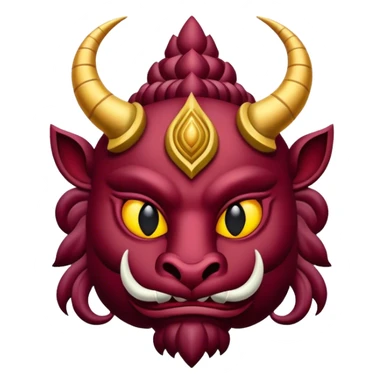 The burgundy color of rahu and ketu sticker