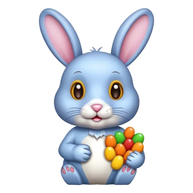 rabbit with candies sticker