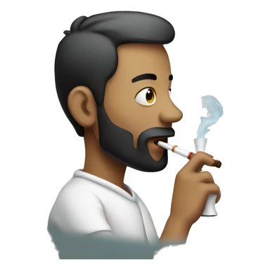Person smoking hookah sticker