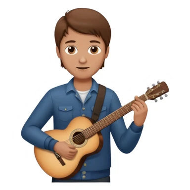 man holding guitar sticker
