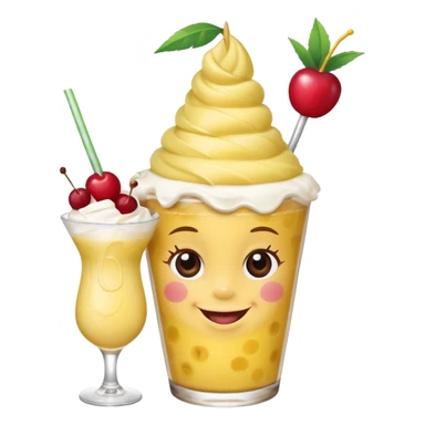 baby huggy wuggy pina colanda with a straw sticker