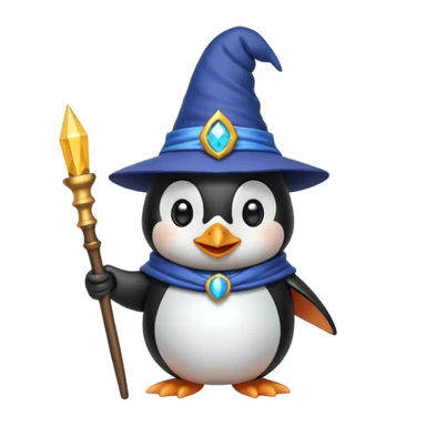 penguin wizard emoji sticker