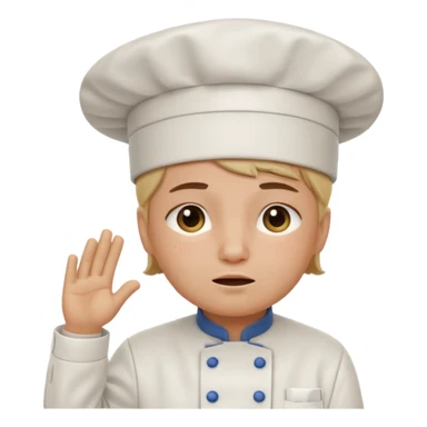 Chef saluting while crying  sticker