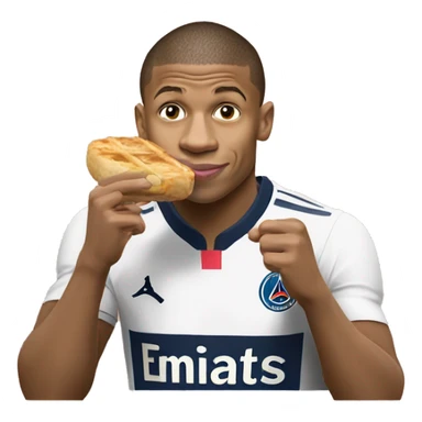 Kylian mbappe qui mange des pâtes sticker