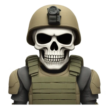a skull soldier with 777 embroided sticker