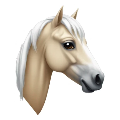 White Arabian horse head with tan mane  sticker