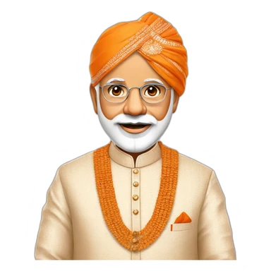 Narendra modi in Indian ethnic wear sticker