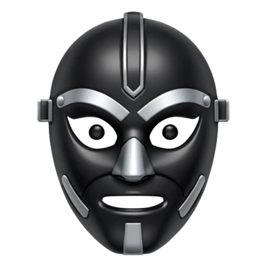 Masque noir de gardien de hockey sticker