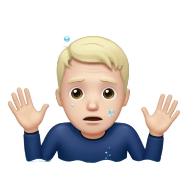 bruntte Man drowning sticker