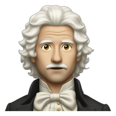 Men fighting from 1900 white wig sticker