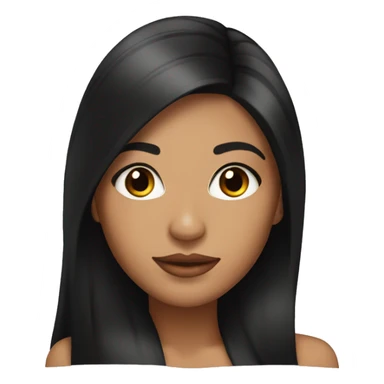 Latina with lash extensions and long black hair sticker