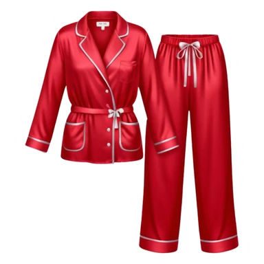 Pijama de satin color cherry sticker