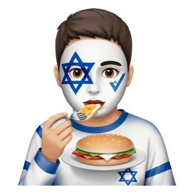 Israel flag eating food sticker