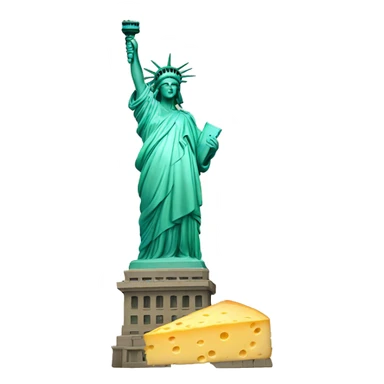 Statue of Liberty on cheese sticker