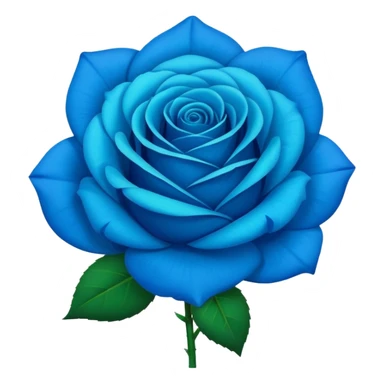 rose shape flower, no stem, now make it a 100% blue, 9.8% green, 0% red, bold and vibrant shade of blue sticker
