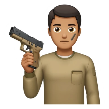 GUY HOLDING A GLOCK 19 GEN 5 sticker