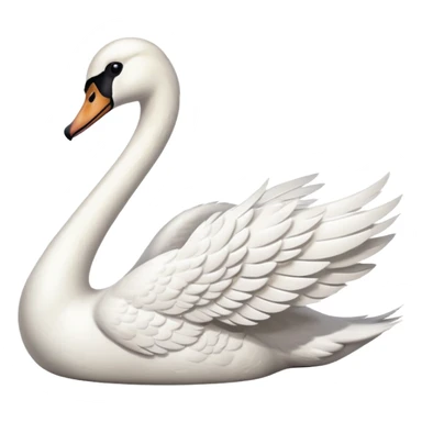 swan facing right sticker