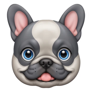 French bulldog cute grey blue with blue eyes sticker