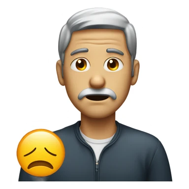 man with runny nose sticker