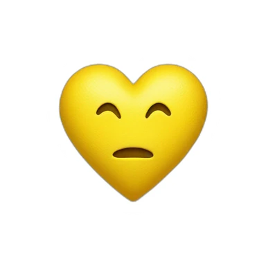 A yellow heart that there is E letter within sticker