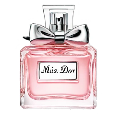 Light pink Miss Dior perfume with bow sticker