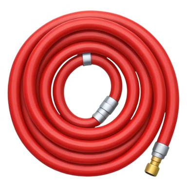 A red Hose – coiled water hose sticker