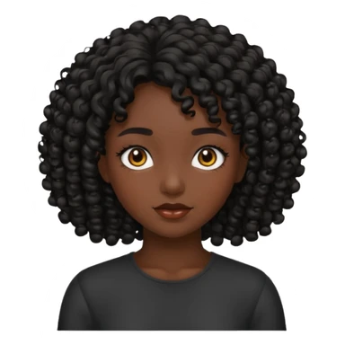 Avatar de chica morena crespa sticker