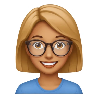 mujer trigueña con lentes sticker