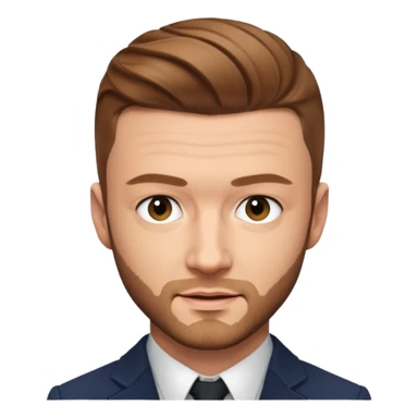 Justin Timberlake with light brown hair sticker