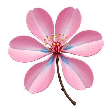 sakura flower with a soft blue background sticker
