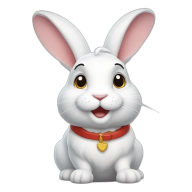 The White Rabbit from the cartoon secrets of pets sticker
