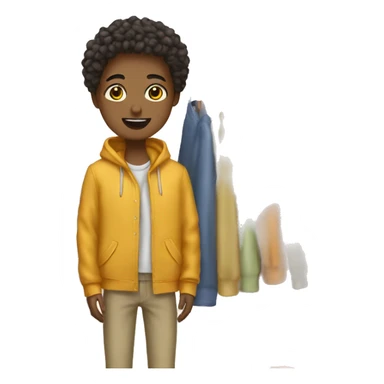 a person who is choosing clothes sticker