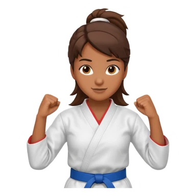 karate lady sticker