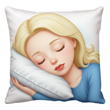 sleeping girl drool on pillow sticker