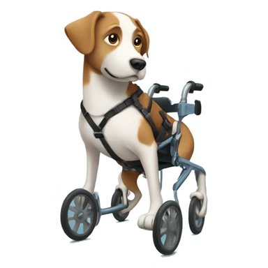 A dog In a wheelchair sticker