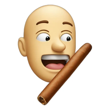 Cigar in man's mouth sticker