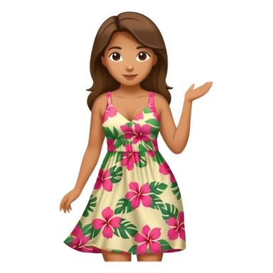 Full bodied Beautiful Hawaiian woman sticker