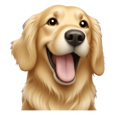 Golden retriever with happy blonde girl sticker