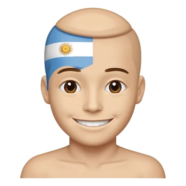 Una persona con la cabeza de la bandera de Argentina sticker